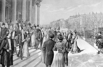 Eine große Hochzeit in der Madeleine in Paris. von Unknown artist