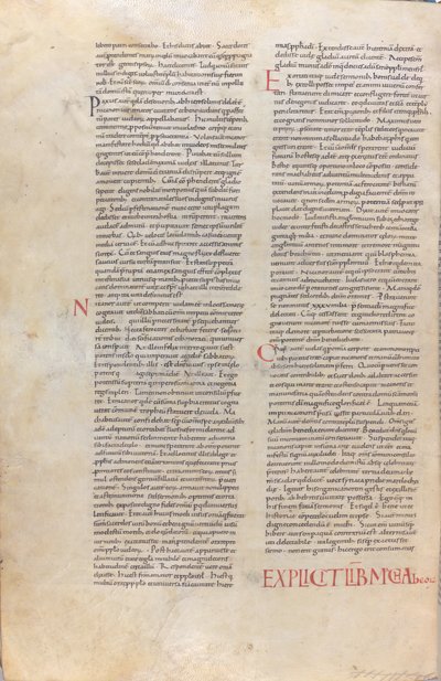 Eine Seite aus der Bibel des 11. Jahrhunderts von Unknown artist