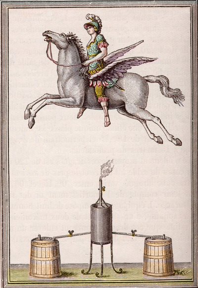 Aerostatische Figur, 6 Fuß 8 Zoll lang, 9 Fuß 6 Zoll hoch, hergestellt von den Enslen-Brüdern von Unknown artist