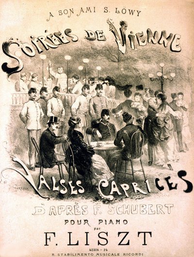 Plakat der Abende von Wien. Walzerkaprizen nach F. Schubert von Unknown artist