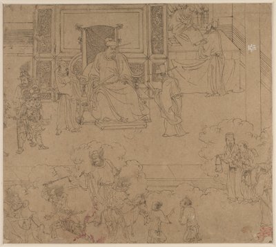 Album mit daoistischen und buddhistischen Themen: Könige der Hölle: Blatt 33 von Unknown artist