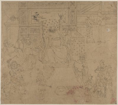 Album der daoistischen und buddhistischen Themen: Könige der Hölle: Blatt 34 von Unknown artist