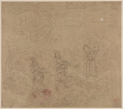 Album mit daoistischen und buddhistischen Themen: Prozession daoistischer Gottheiten: Blatt 17 von Unknown artist