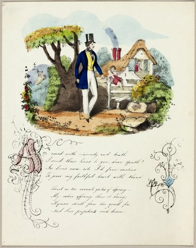 Bewaffnet mit Aufrichtigkeit und Wahrheit (Valentinsgruß) von Unknown artist