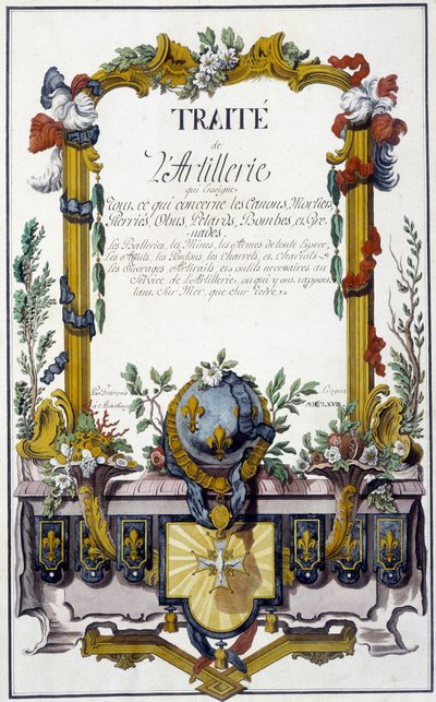 Artillerievertrag - Frontispiz des „Artillerievertrags“ von François Lingier, Straßburg von Unknown artist