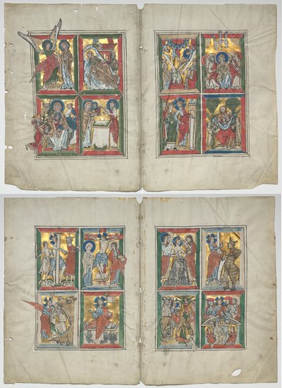 Bifolium mit Szenen aus dem Leben Christi von Unknown artist