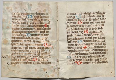 Bifolio aus einem Stundenbuch: Text (verso) von Unknown artist