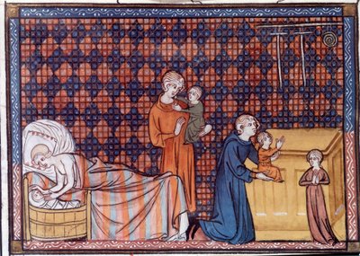 Geburt und Erziehung des Königs von Frankreich Ludwig IX. oder Saint Louis (1214-1270) von Unknown artist