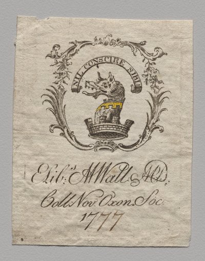 Exlibris: Elizabeth M. Watt, M.D. von Unknown artist