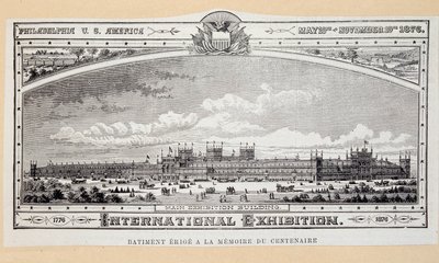 Gebäude errichtet zum Gedenken an das Jahrhundert (1776-1876) bei der Internationalen Ausstellung in Philadelphia von Unknown artist