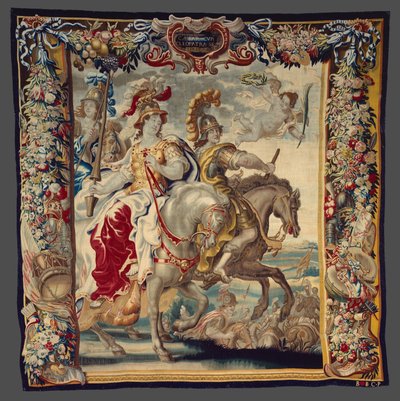 Cäsar und Kleopatra genießen sich, aus Die Geschichte von Cäsar und Kleopatra von Unknown artist