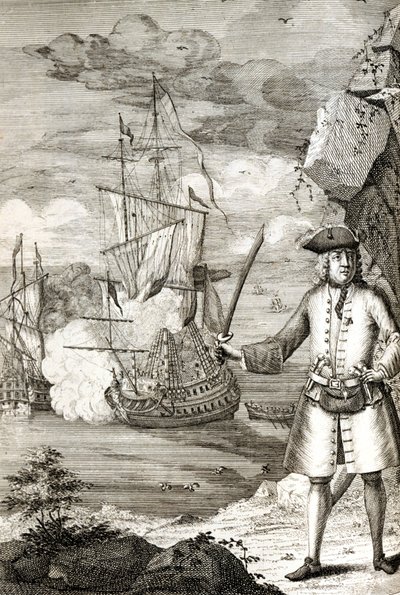 Captain Henry Avery nimmt eines der Schiffe des Großen Moguls von Unknown artist