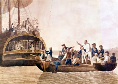 Kapitän William Bligh (1754 - 1817) von der Bounty von seiner Crew verlassen von Unknown artist