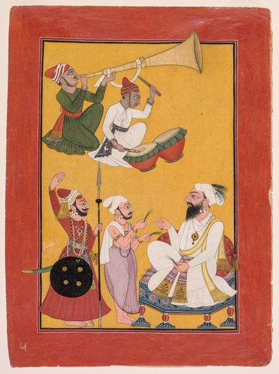Feiern der Geburt Krishnas, aus einem Bhagavata Purana von Unknown artist