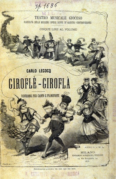 Charles Lecocq "Giroflè - Girofla". Umschlag des Notenblatts von Unknown artist