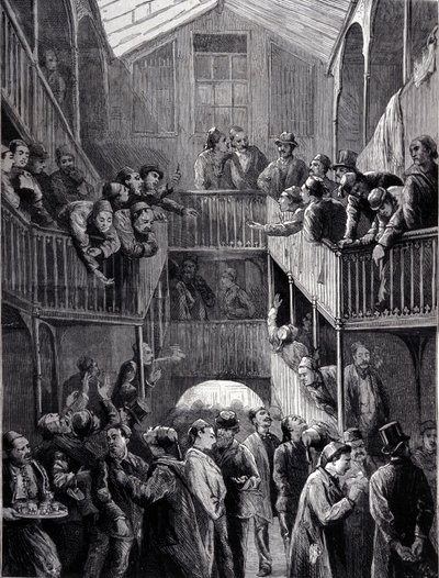 Konstantinopel: Die Börse im Vorort Galata im Jahr 1878 von Unknown artist