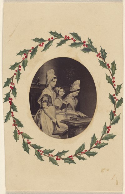 Kopie eines Gemäldes, das drei lesende Mädchen darstellt von Unknown artist