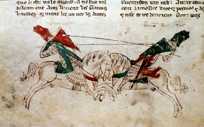 Zyklus von König Artus: „Schlacht von Lancelot und Tristan“ von Unknown artist