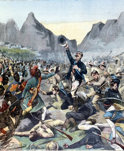 Tod von Dabormida während der Schlacht von Adoua (zwischen Äthiopien und Italien) von Unknown artist