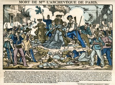 Tod von Denis Auguste Affre, Erzbischof von Paris von Unknown artist