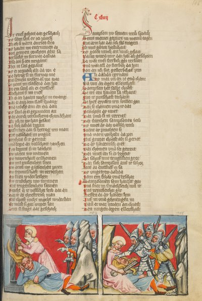Delilah bindet Samsons Haar an eine Säule; Delilah schneidet Samsons Haar von Unknown artist