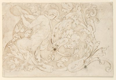 Entwurf für ein Detail eines Arabeskenfrieses von Unknown artist