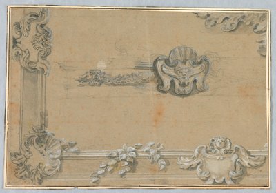 Entwurf für die Stuckdekoration einer Decke von Unknown artist