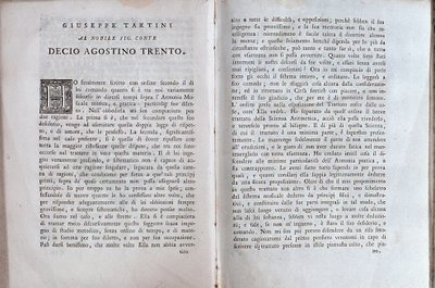 Doppelseite aus einem Musiktraktat von Giuseppe Tartini von Unknown artist