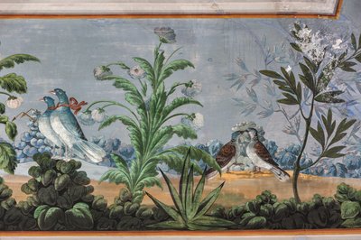 Tauben und Blumen (Detail) von Unknown artist