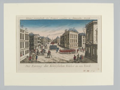 Einzug der königlichen Truppen in New York von Unknown artist