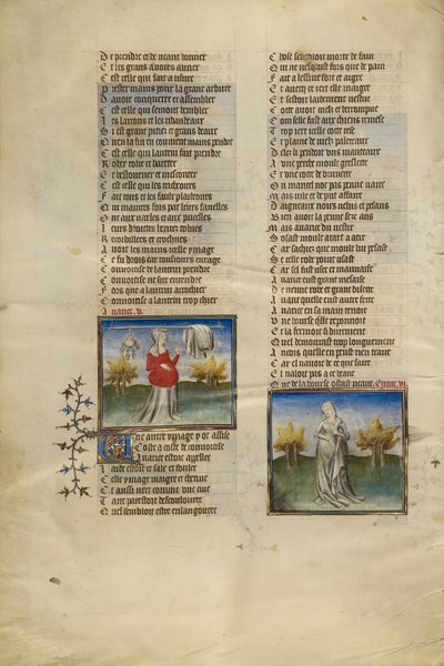 Weibliche Personifikationen von Habgier und Langeweile von Unknown artist
