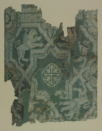 Fragment mit Sternmuster und Greifen von Unknown artist
