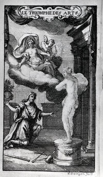 Frontispiz von „Le Triomphe des Arts“ Libretto von Antoine Houdar de La Motte, Musik von Michel de la Barre. 1700 von Unknown artist