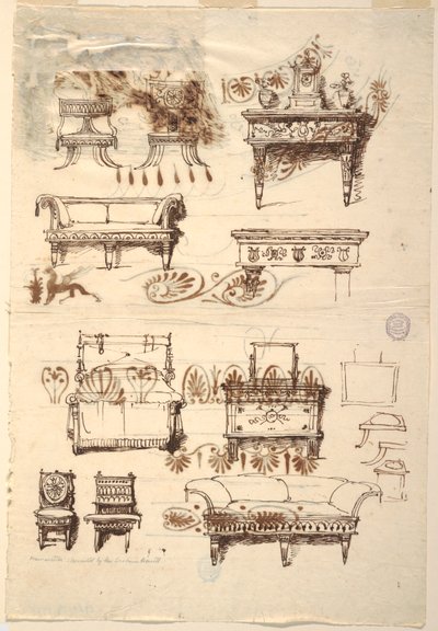 Möbeldesigns von Unknown artist