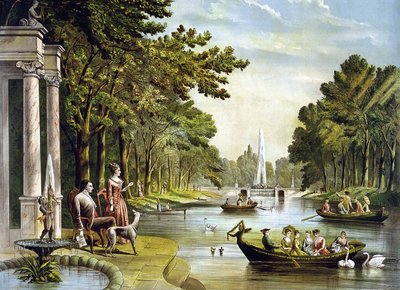 General La Fayette (1757 - 1834) in seiner Sommerresidenz von Unknown artist