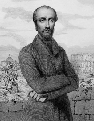 Giuseppe Mazzini, italienischer Patriot und Politiker - 1864 - Porträt des italienischen republikanischen Politikers Giuseppe Mazzini (1805-1872) von Unknown artist