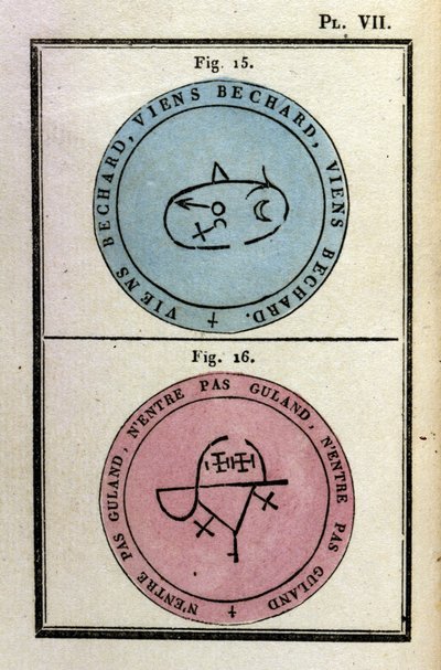 Grimoire von Papst Honorius zur Dämonenbeschwörung. Ausgabe von 1760. von Unknown artist