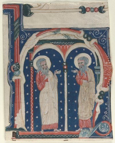 Historiierte Initiale (H) aus einem Antiphonar: SS. Paulus der Einsiedler und Antonius von Unknown artist