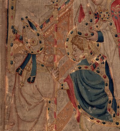 Geschichte von St. Piat und St. Eleuthère, Szene 10: St. Eleuthère wird zum Bischof geweiht (Detail) von Unknown artist