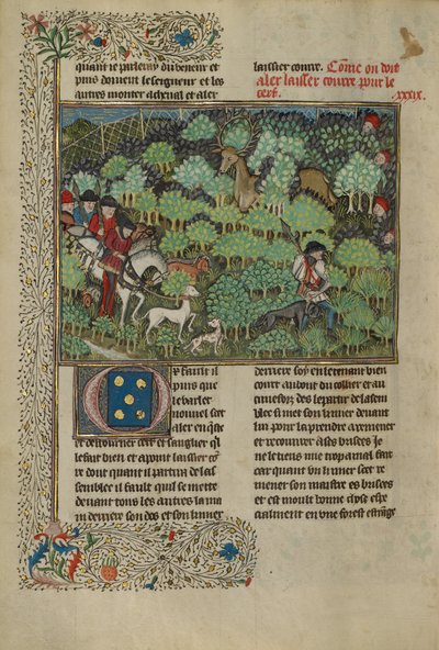 Jäger verfolgen einen Hirsch von Unknown artist