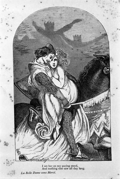 Illustration für „Die schöne Dame ohne Erbarmen“ von Dichter John Keats (1795-1821) 19. Jahrhundert von Unknown artist