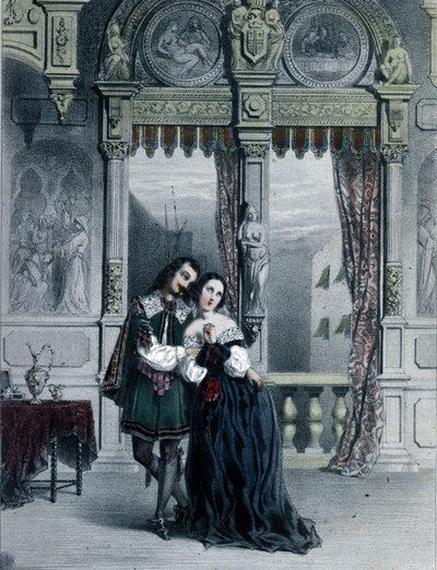 Illustration für den zweiten Akt der Oper „Alessandro Stradella“ von Friedrich von Flotow (1812-1883) deutscher Komponist von Unknown artist