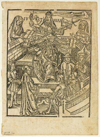 Illustration aus Margarita philosophica, Tafel 35 aus Holzschnitten aus Büchern des XVI. Jahrhunderts von Unknown artist