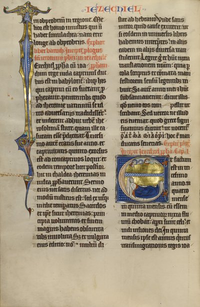 Initiale E: Ezechiels Vision des Tetramorphs von Unknown artist