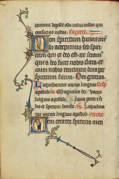Initiale N: Heiliger Paulus mit Schwert; Initiale V: Heiliger Petrus mit Schlüssel von Unknown artist