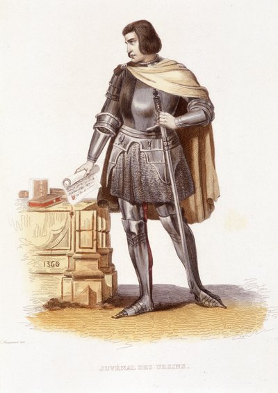 Jean Juvenal (oder Jouvenel) des Ursins (1360 - 1431), französischer Magistrat - in „Le Plutarque français“ Ed. Mennechet von Unknown artist