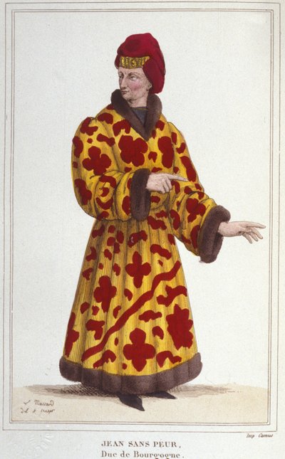 Johann Ohnefurcht (1371-1419), Herzog von Burgund. Gravur von 1830 von Unknown artist
