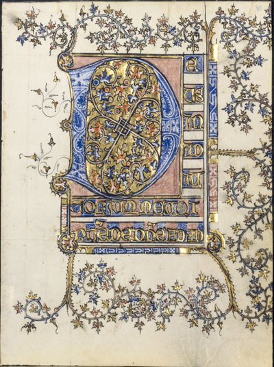 Blatt aus einem Stundenbuch: Initiale D von Unknown artist