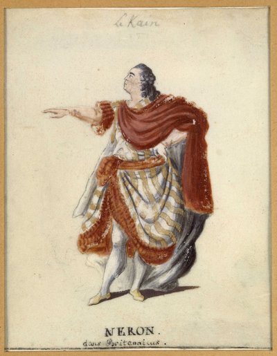 Lekain (Henri Louis Cain (Henri-Louis Le Kain) (1729-1778) als Nero in Racines „Britannicus“ von Unknown artist