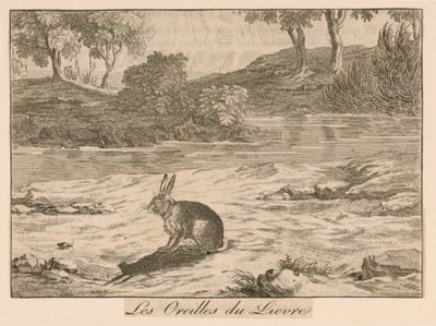 "Les Oreilles du Lieure" aus La Fontaines Fabeln von Unknown artist